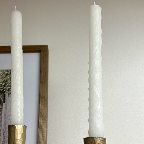 Creative Co-Op Hand-Forged Metal Taper, Antique Brass Finish Candle Holder - Picture 10 of 12